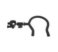 VANZACK Black Metal Acoustic Guitar and Mandolin Holder Clamp with Sponge Covered Hook for Mic Stand Or Table Music Stand, Featuring Versatile Fit and Easy Installation, for Home Studio