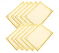VANZACK Blank Diploma Paper A4 Printable Golden Decorative Borders 10pcs for Training Graduation