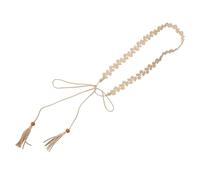 VANZACK Bohemian Waist Rope Tassel Belt for Women Soft Microfiber Floral Macrame Waist Tie Elegant Boho Accessory for Dresses Comfortable Fit Artistic Holiday Style