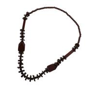 VANZACK Bohemian Wooden Beaded Necklace with Coconut Shell Pendant Hypoallergenic Lightweight Choker for Women Retro Style Jewelry for Beach Party Casual Wear