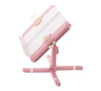 VANZACK Book Stand: Adjustable Reading Rest Folding Portable Cookbook Document Holder With Page Clips For Recipes Textbooks Tablets Music Books