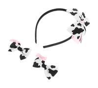 VANZACK Boy Girl's Headband Kawaii Cow Print Hair Bow Clips Headbands for Girls Boy Hair Accessories Bows for Parties Photography Prop