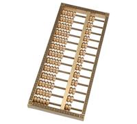 VANZACK Brass Retro Abacus Figurine, Small Chinese Style Metal Craft Abacus Ornament for Office Desk Decor, Home Feng Shui Lucky Counting Sculpture