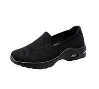 VANZACK Breathable Lightweight Women S Walking Shoes Four-Season Sports Sneakers with Comfortable Elastic Upper for Casual Travel and Daily Wear Black