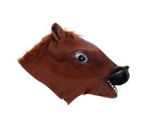 VANZACK Brown Horse Face Mask for Adults Reusable Breathable Animal Costume Headgear Comfortable Full Head for Party Halloween Festival Masquerade and Themed Gatherings