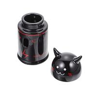 VANZACK Ceramic Hamster Drinking Bottle Stand with Devil Pattern Durable Water Kettle Holder for Pets Including Rabbits Guinea Pigs Chinchillas Easy to Clean and Stable Base