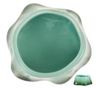 VANZACK Ceramic Hamster Feeding Bowl Anti-tip Design Pet Food Dish for Animals Like Guinea Pigs and Chinchillas Easy to Clean Smooth for Cozy Dining
