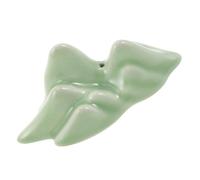 VANZACK Ceramic Mountain Brush Holder for Tea Table and Desks, Light Green