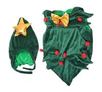 VANZACK Christmas Costume with Hat Xmas Tree Design Photography Outfit for Newborns Breathable Fits Days to Year Creative Holiday Dress for Photoshoot