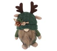 VANZACK Christmas Gnome Doll Antler Figurine Knitted Desktop Decoration Forest Tabletop Ornament for Holiday Home Decor