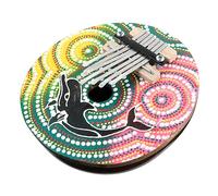 VANZACK Coconut Shell Thumb Piano 7-note Finger Piano Beginner Musical Instrument with Random Color Pattern Decor Suitable for Kids and Adults Random Style