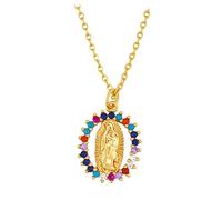 VANZACK Colorful Geometric Pendant Necklace for Women Durable Fashion Jewelry for Mother's Day Gift Elegant Catholic Jewelry for Partner Mom