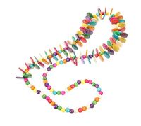 VANZACK Colorful Long Beaded Necklace Bohemian Style Coconut Shell Jewelry Retro Ethnic Pendant for Women for Summer Beach Accessories
