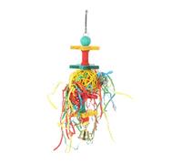 VANZACK Colorful Wooden Bird Chew Durable Bite Resistant Hanging Foraging for Parrots and Caged Birds Vibrant Sensory for Budgies Cockatiels and Pet