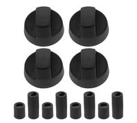 VANZACK Cooker Knobs with Precision Fit and Easy Replacement Plastic 8pcs Black Universal Replacement with Gas Cooktop for Burners and Cookers, Suitable for Gas Cooktop and Oven Range