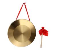 VANZACK Copper Chinese Gong with Mallet, 42 Cm Handheld Percussion Instrument for Music Performance and Cultural Events