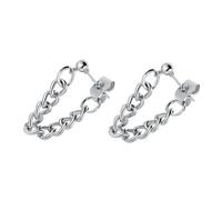 VANZACK Creative Chain Earrings Lightweight Alloy Ear Piercing Jewelry for Women Skin Friendly Fashion Accessory with Shiny Surface