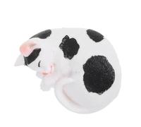 VANZACK Creative Sleeping Kitten Figurine Solid Plastic Craft Home Decoration Adornment for Car Office Desk Bookshelf Unique Animal Model with Delicate Details and Sturdy Design