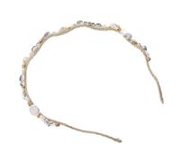 VANZACK Crystal Pearl Headband Embellished Womens Sparkle Hair Accessory for Wedding Guest Bling Statement