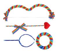 VANZACK Cupid Cosplay Costume Props Set Rainbow Arch Bow and Arrow, Valentine Party Decor and Costume Accessories for Romantic Themed Events