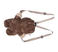 VANZACK Cute Bear Plush Backpack, Soft Animal Plush Schoolbag and Crossbody Shoulder Bag, Adorable Cartoon Stuffed Animal Bag for ’ Daily Use and Birthday