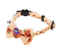 VANZACK Decorative Pet Collar Bell Adjustable Halloween Themed Collar Charming Pumpkin Design for Festivals and Birthday Parties Pet Accessory