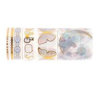 VANZACK Decorative Washi Tape Set Easy to Cut 6 Rolls for Crafts and Scrapbooking Paper Tape Beautifully Printed Designs, Lightweight for Hand Account Books and Journals