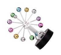 VANZACK Delicate Colorful Ball Ferris Wheel Ornament with Stable Round Base Creative Perpetual Motion Sculpture for Home and Office Decoration Chic and Practical Adornment