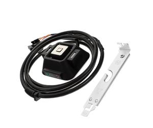 VANZACK Desktop PC Power Button Extension Cable with Dual USB and Audio Ports External Atx Case Switch for Computer Host Start and Shutdown Black Power Off Button for Home and Office Use