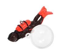 VANZACK Diver Figurine Floating Pendant Realistic Decor for Aquariums Scuba Diver Model Lifelike Details Easy Installation Safe for Fish Creative Fish Tank Accessories