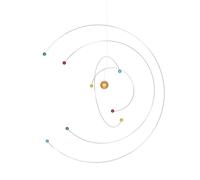 VANZACK Dynamic Atom Structure Mobile Hanging Decoration for Science Room Decor and Studies, Sturdy Metal Material Modern Nordic Style, Educational and Creative Science Model for Boys