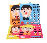 VANZACK Early Development Facial Puzzle for Father Style DIY Educational Game with Cloth Material Hand Eye Coordination and Emotion Learning Parent Interaction Puzzle Set
