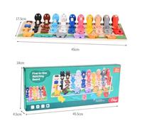 VANZACK Educational Wooden Animal Counting Puzzle for Shape Matching and Building Blocks Enhances Hand-eye Coordination Logical Thinking and Interaction