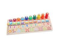 VANZACK Educational Wooden Math Puzzle for Preschool Learning with Matching Board Color and Pattern Recognition Game Safe Montessori Style Brain Development