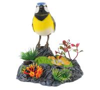 VANZACK Electric Artificial Bird Toy Singing Bird Cage Ornament Voice Simulation Toy Durable Home Decoration 6.30X6.30X5.51In