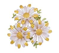 VANZACK Elegant Daisy Flower Brooch Pin for Women Charming Floral Jewelry Accessory for Birthday Costume and Everyday Wear Durable Design Eye Catching Flower Badge