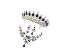 VANZACK Elegant Necklace and Earring Set for Women Wedding Dress Accessories Party Costume Jewelry Trio Stylish Alloy Bridal Gift