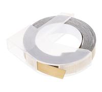 VANZACK Embossed Label Tape Gold Self-Adhesive Manual Embossing Labeling Tape for Color Coding Organizing and Pricing Bins Bottles and Documents