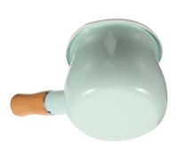 VANZACK Enamel Food Pot Mini Milk Heating Saucepan Non-Stick Kitchen Cooking Pot with Ergonomic Handle for Boiling Milk Soup Sauces Instant Noodles and Complement Food Random Color