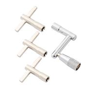 VANZACK Essential Unloading Drum Key Tool Lightweight Steel Construction Drum Keys Wrench Set 4pcs for Drumhead Replacement with Plate Hand and Percussion Accessories