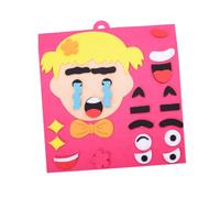 VANZACK Facial Puzzle for Red Girl Style Educational DIY Puzzle Set with Cloth Material Hand Eye Coordination and Emotion Learning Early Development Game for Parent Interaction