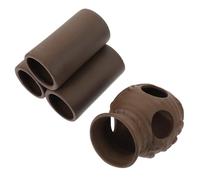 VANZACK Fish Hiding Place Sands Material Coffee Colour No Fading 2pcs Aquarium Landscaping Decor No Easy Deformation Fish Nursery Shelter