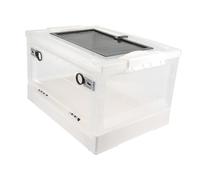 VANZACK Foldable Plastic Hamster House with Hideout Space Durable Pet Terrarium for Animals Comfortable Living for Hamsters and Pets White Color