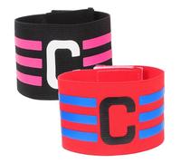 VANZACK Football Captain's Armband Durable Design Colorful Small for Men Women for Soccer and Team Sports Comfortable Fit Black Red