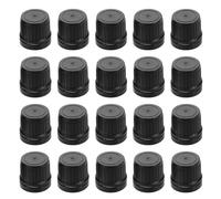 VANZACK Fragrance bottle lids 100pcs 18 tooth plastic screw caps leak resistant tamper evident for scent bottles with versatile large capacity