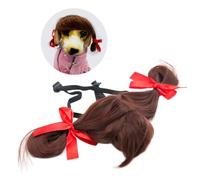 VANZACK Funny Dog Wig Pet Costumes Dog Dress up Wig Synthetic Hair Accessories for Small Maltese French Bulldog