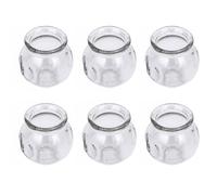 VANZACK Glass Cupping Instrument Set 6 Pcs with Strong Suction and Thickened Round Glass Cups Portable Dry Cupping Therapy Kit for Home Massage and Relaxation