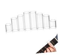 VANZACK Glass Guitar Slides Set 8pcs for Acoustic and Electric Guitars with Seamless Glide and Utmost Comfort Essential Finger Sleeves for Smooth Playing
