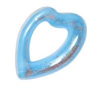 VANZACK Glitter Filled Heart-shaped Inflatable Swimming Ring Thickened PVC Float for Adults and Buoyant Pool and Beach Swim Ring for Summer Parties and Outdoor Water Fun