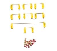 VANZACK Gold-Plated Satellite Shaft Stabilizer for Mechanical Keyboard Large Keycap Mount, Orange Yellow Pcb Key Stabilizer Compatible with Switch Mechanical Keyboard